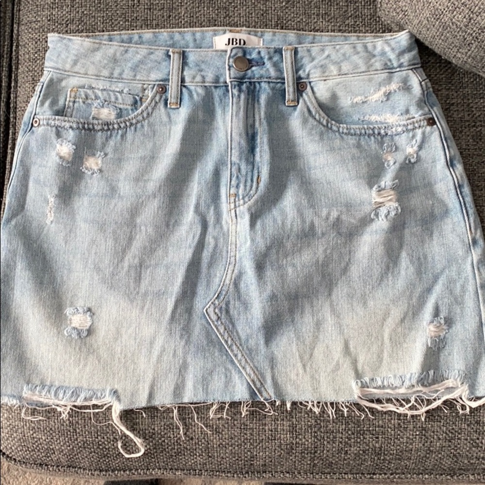 Denim mini skirt